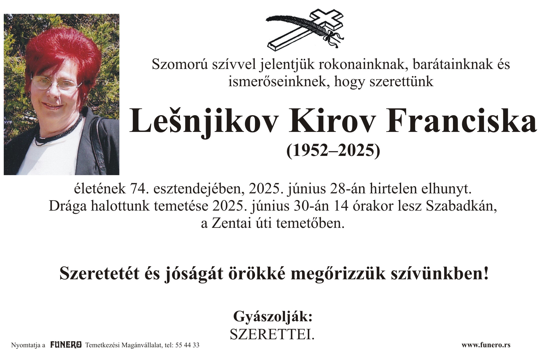 Franciška Lešnjikov Kirov