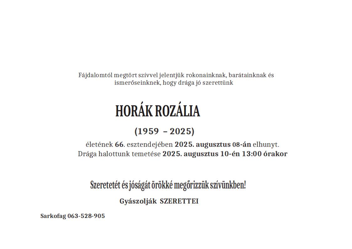 Rozalija Horak
