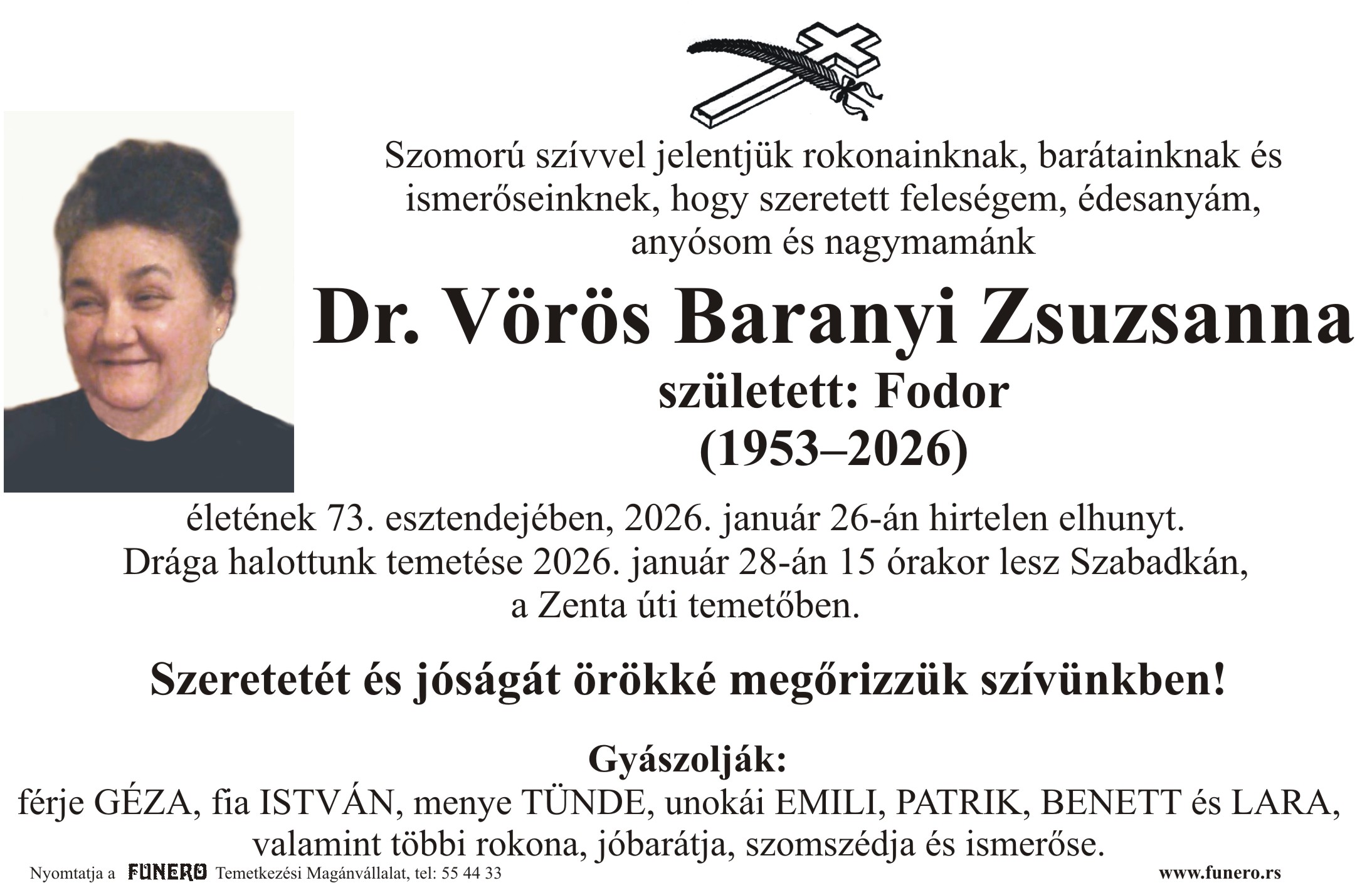 dr Žužana Vereš Baranji Fodor